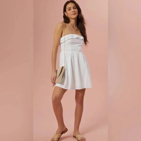 Altar'd State White Leni Strapless Dress NEW - Picture 1 of 4